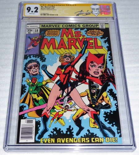Ms. Marvel #18 CGC SS 9.2 Signature Autograph STAN LEE 1st Mystique Avengers POW
