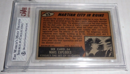 1962 Mars Attacks Martian City in Ruins #48 BVG 8 Like PSA BGS Alien Horror UFO - Image 4