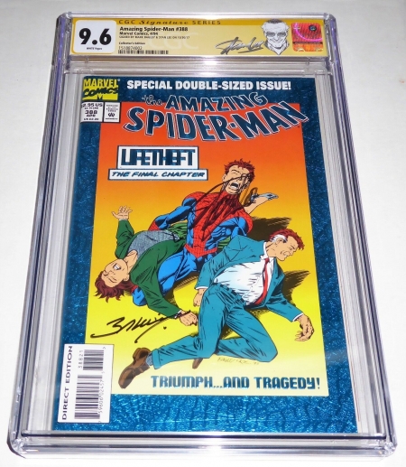 Amazing Spider-Man #388 Collector's Edition  CGC 2x SS Signature STAN LEE Venom