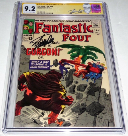 Fantastic Four #44 CGC SS 9.2 Signature Autograph STAN LEE 1st Gorgon Appearance