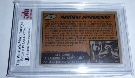 1962 Mars Attacks Topps Martians Approaching #2 BVG 6.5 Like PSA BGS Horror UFO - Image 4