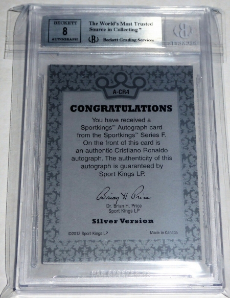 13 Sportkings Sport Kings Autograph Signature Silver CRISTIANO RONALDO /15 WOW - Image 4