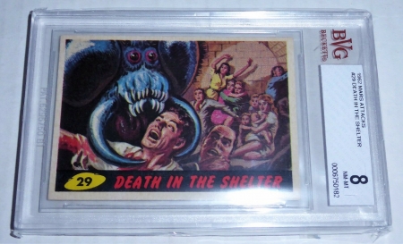 1962 Mars Attacks Death In The Shelter # 29 BGS BVG 8 Like PSA Alien Topps UFO