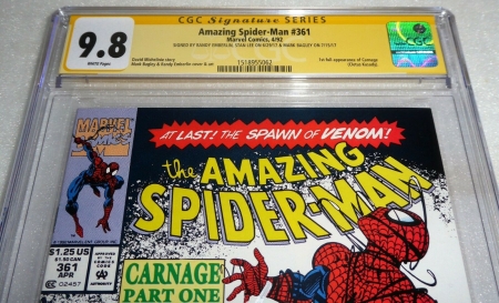 Amazing Spider-Man #361 3x Signature Autograph STAN LEE 1st Full Carnage CGC 9.8 - Image 2