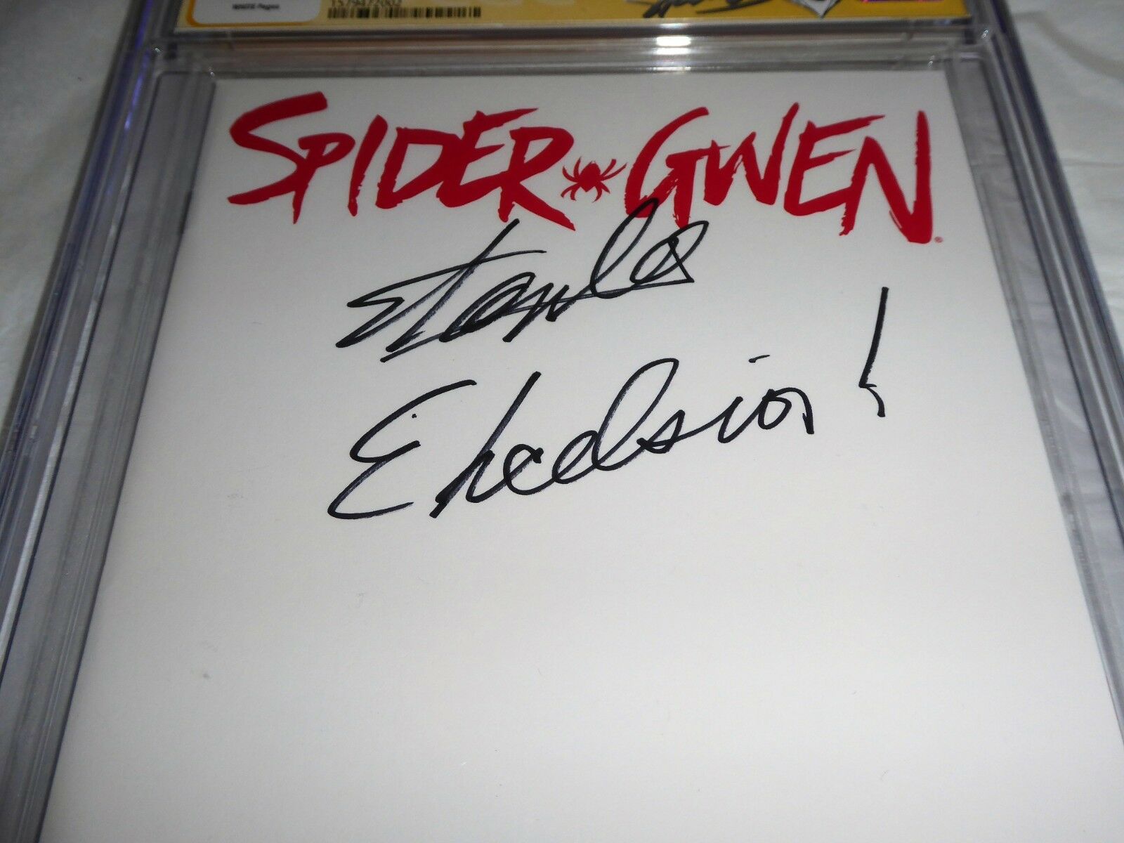 Spider Gwen 1 Cgc Ss Signature Autograph Stan Lee Signed Excelsior 9 8 Quote Pyro Comics Comic Books Store