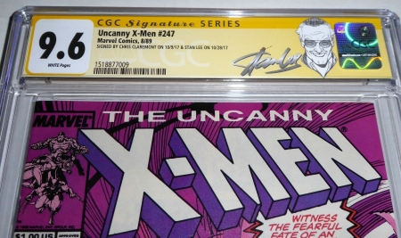 Uncanny X-Men #247 CGC SS Dual Siganture Autograph STAN LEE & CHRIS CLAREMONT - Image 2
