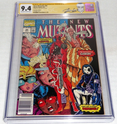 New Mutants #98 CGC SS 9.4 1st DEADPOOL Signed STAN LEE Australian Edition Var
