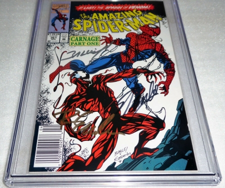 Amazing Spider-Man #361 3x Signature Autograph STAN LEE 1st Full Carnage CGC 9.8 - Image 3
