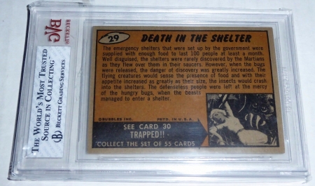 1962 Mars Attacks Death In The Shelter # 29 BGS BVG 8 Like PSA Alien Topps UFO - Image 4