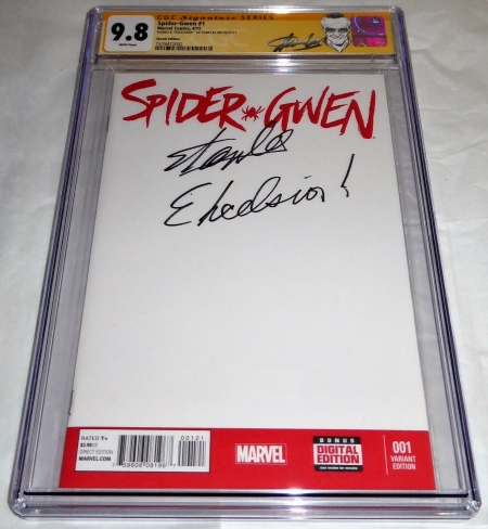 Spider-Gwen #1 CGC SS Signature Autograph STAN LEE Signed EXCELSIOR 9.8 Quote