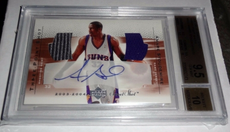 03 - 04 Upper Deck Sweet Shot Three Point Shot Autograph AMARE STOUDEMIRE BGS