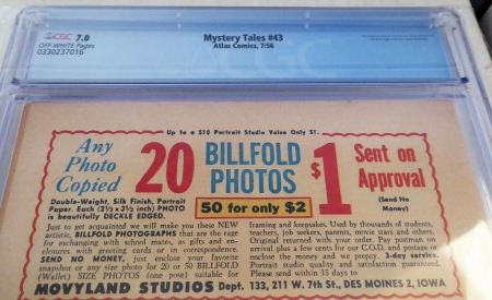 Atlas Comics 7/56 Mystery Tales #43 CGC Universal Grade 7.0 Bill Everett Cover - Image 5