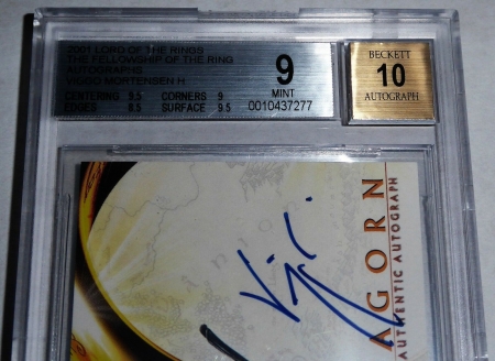 01 Lord of the Rings Fellowship of the Ring Autograph VIGGO MORTENSEN Aragon - Image 2