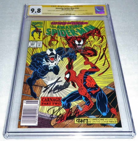 Amazing Spider-Man #362 3x Signature Autograph Venom Carnage CGC SS 9.8 STAN LEE