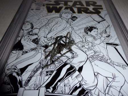 Star Wars #1 1st Day of Issue Release Quesada Sketch 1:500 Variant STAN LEE CGC - Image 4
