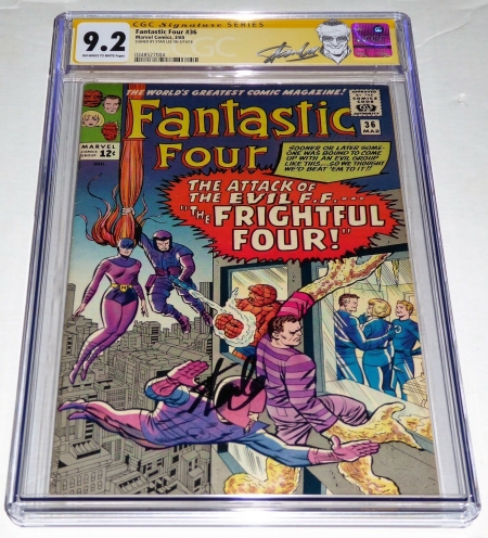 Fantastic Four #36 CGC SS 9.2 Signature Autograph STAN LEE 1st Frightful Four
