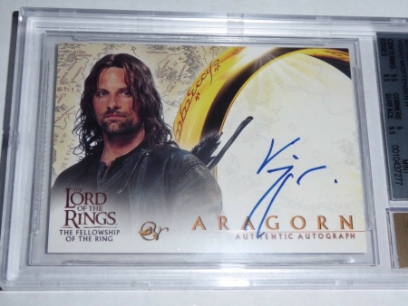 01 Lord of the Rings Fellowship of the Ring Autograph VIGGO MORTENSEN Aragon - Image 3