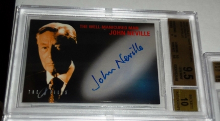 1998 X-Files Fight the Future BGS 9.5 GEM MINT Set Autograph Signature SKINNER - Image 5
