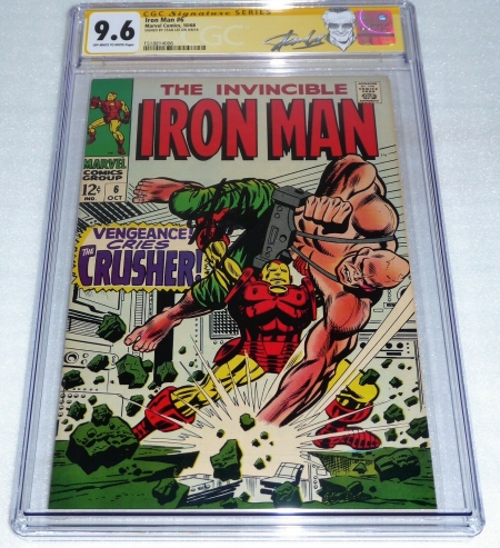 Iron Man #6 CGC SS Signature Autograph STAN LEE 9.6 Crusher Appearance Comic POW