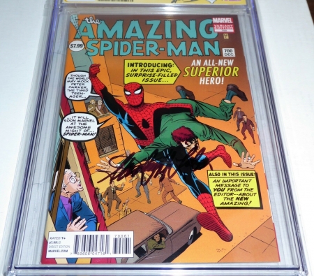 Amazing Spider-Man #700 CGC SS 9.8 Signed STANLEY MARTIN LIEBER STAN LEE BDAY 91 - Image 3