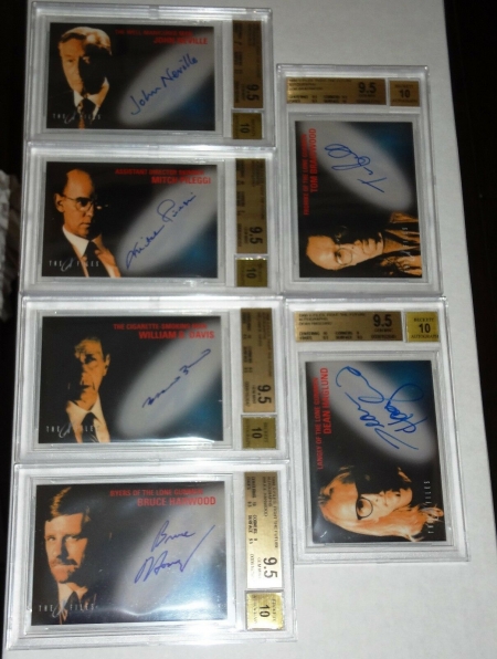 1998 X-Files Fight the Future BGS 9.5 GEM MINT Set Autograph Signature SKINNER