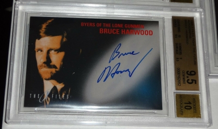 1998 X-Files Fight the Future BGS 9.5 GEM MINT Set Autograph Signature SKINNER - Image 4
