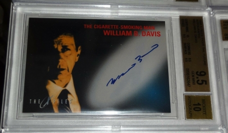 1998 X-Files Fight the Future BGS 9.5 GEM MINT Set Autograph Signature SKINNER - Image 3