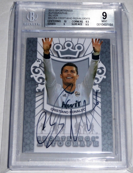 13 Sportkings Sport Kings Autograph Signature Silver CRISTIANO RONALDO /15 WOW