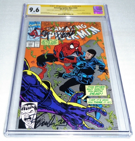 Amazing Spider-Man #349 3x CGC SS Signature Autograph STAN LEE EMBERLIN BAGLEY