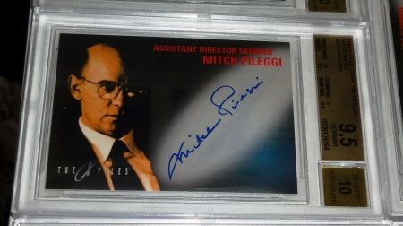 1998 X-Files Fight the Future BGS 9.5 GEM MINT Set Autograph Signature SKINNER - Image 2