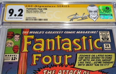 Fantastic Four #36 CGC SS 9.2 Signature Autograph STAN LEE 1st Frightful Four - Image 2