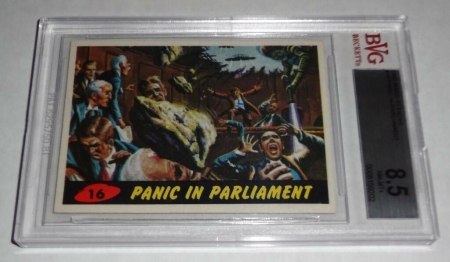 1962 Mars Attacks Panic In Parliament # 16 NM-MT+ BGS BVG 8.5 Like PSA Bubbles