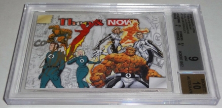 14 Marvel Now and Then Dual Autograph Signatures STAN LEE MARK BAGLEY BGS 9 - Image 3