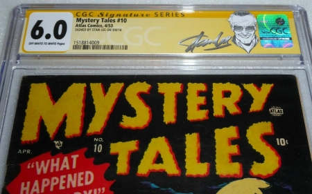 Atlas Comics 4/53 Mystery Tales #10 CGC SS 6 Signature Autograph STAN LEE Story - Image 2