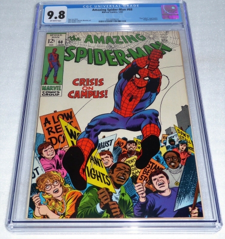 Amazing Spider-Man #68 CGC 9.8 "Clay Tablet" Sage Begins.  Kingpin Appearance