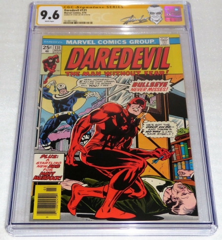 Daredevil #131 CGC SS 9.6 Signature Autograph STAN LEE Origin 1st Bullseye Comic