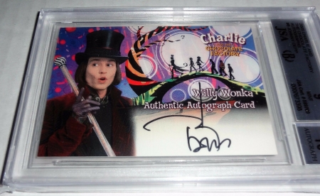 JSA BGS Graded 9 MT Authentic JOHNNY DEPP Autograph Signature Chocolate Pirates - Image 3