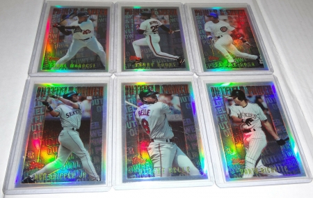 1996 Topps Mystery Finest Refractor SET MADDUX RIPKEN PUCKETT GWYNN GRIFFEY RARE - Image 3