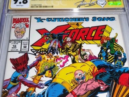 X-Force #16 Triple Autograph Signature CGC SS 9.8 STAN LEE ROB LIEFELD Poly-Bag - Image 4