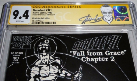 Daredevil #321 CGC SS 9.4 Signature Autograph STAN LEE Glow in the Dark Edition - Image 2