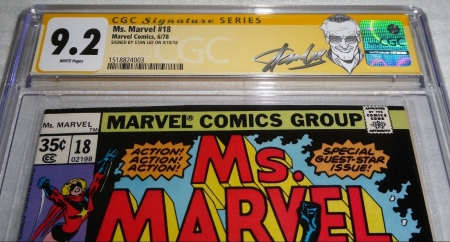 Ms. Marvel #18 CGC SS 9.2 Signature Autograph STAN LEE 1st Mystique Avengers POW - Image 2
