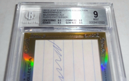 13 Leaf Executive Masterpiece MUHAMMAD ALI / FLOYD PATTERSON Dual Auto 2x RIP - Image 3