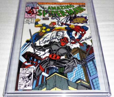 Amazing Spider-Man #354 CGC SS 9.8 4x Signature STAN LEE Moon Knight Punisher - Image 3