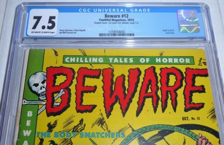Beware #12 Double Cover CGC Universal Grade 7.5 Used in SOTI Last Issue Comic - Image 2