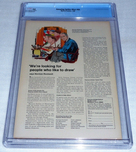 Amazing Spider-Man #68 CGC 9.8 "Clay Tablet" Sage Begins.  Kingpin Appearance - Image 4