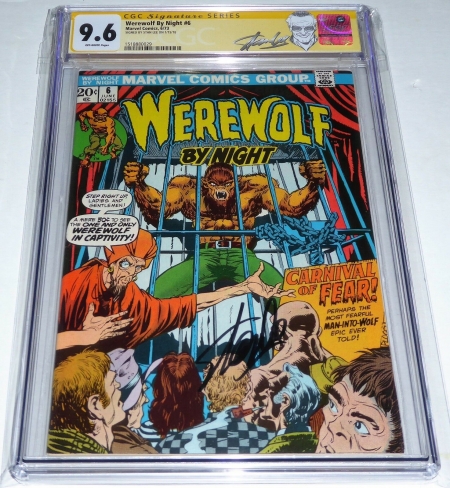 Werewolf by Night #6 CGC SS Signature Autograph STAN LEE Carnival of Fear Cover