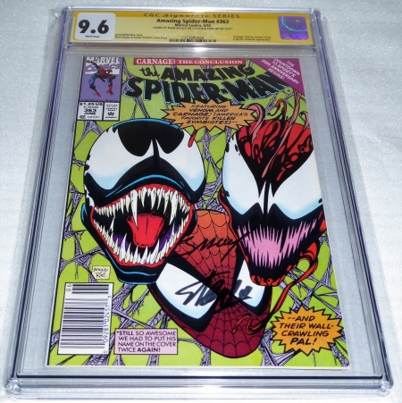 Amazing Spider-Man #363 Dual Signature Autograph CGC SS STAN LEE BAGLEY Carnage
