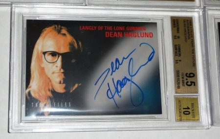 1998 X-Files Fight the Future BGS 9.5 GEM MINT Set Autograph Signature SKINNER - Image 7
