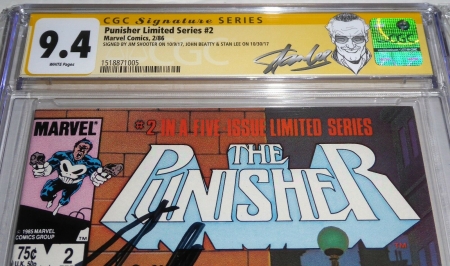 Punisher Limited Series #2 3x CGC SS Signature Autograph STAN LEE SHOOTER BEATTY - Image 2