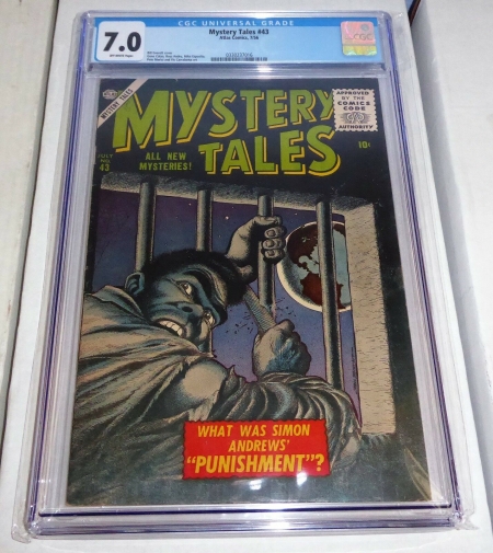 Atlas Comics 7/56 Mystery Tales #43 CGC Universal Grade 7.0 Bill Everett Cover